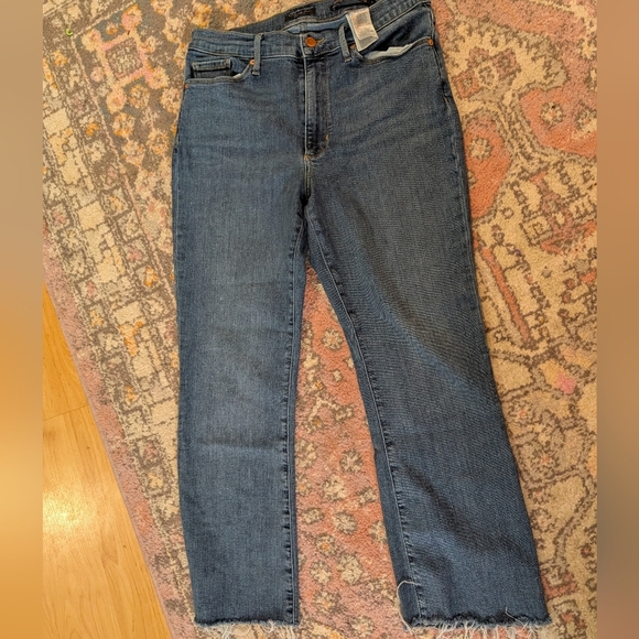 Banana Republic Mid Rise Crop Flare Medium Wash Jeans Size 29 Comfy Casual Denim - Picture 6 of 10